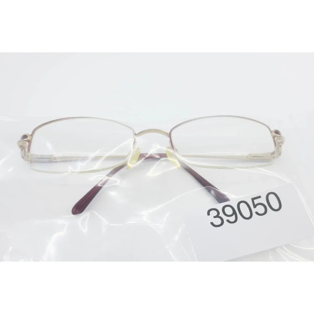 Charmant Aristar AR6895 Gold Burgundy Semi Rimless Eyeglasses Frames 52-19-135